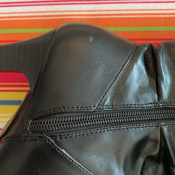 Super Cute Vintage Diba Black Square Toe Platform Boots Sz 8 - Picture 4 of 12